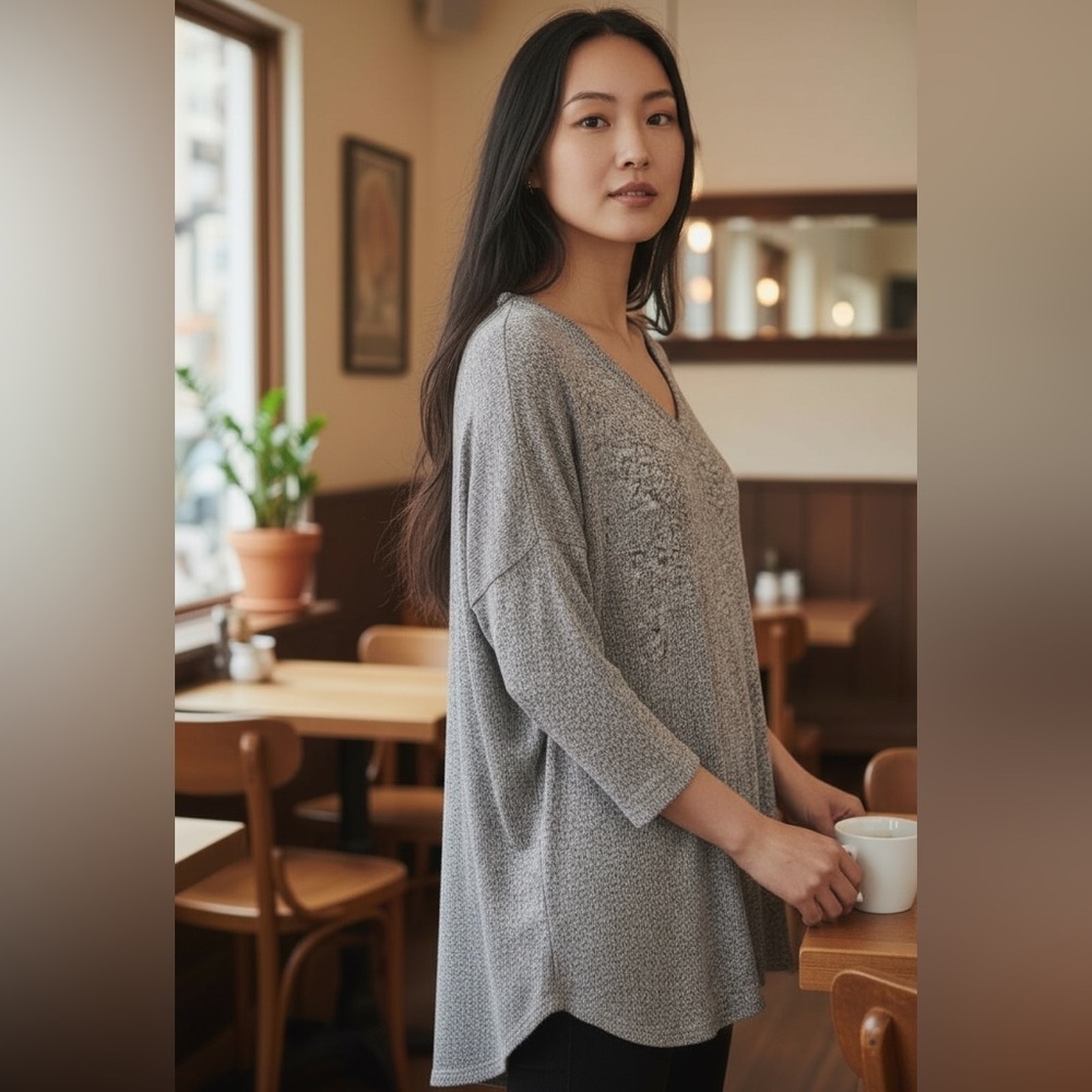 Philosophy Gray Women's Tunic,casual🛍Bundle sale🛍